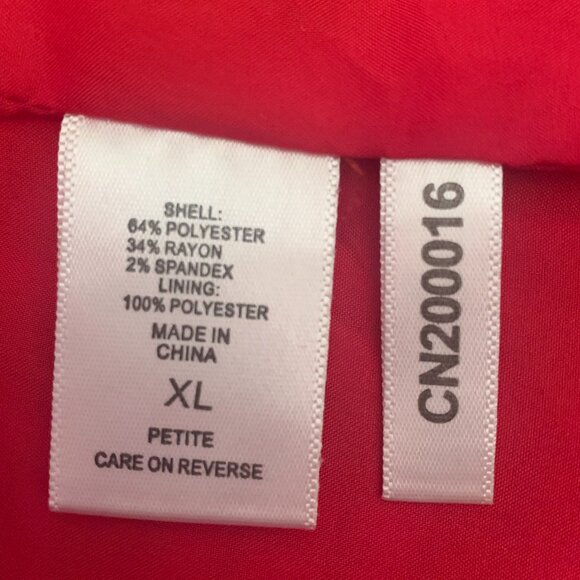 ❤️HP🌺🌟NY&C Haymarket Check Red Blazer XL Petite (ECU) - Picture 8 of 10